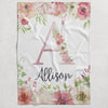 Floral Personalized Blanket for Babies and Kids