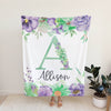 Floral Personalized Blanket for Babies and Kids