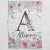 Flowers Personalized Blanket for Babies and Kids