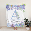 Flowers Personalized Blanket for Babies and Kids