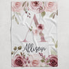 Flowers Personalized Blanket for Babies and Kids