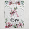 Flowers Personalized Blanket for Babies and Kids