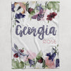 Floral Personalized Blanket for Babies and Kids