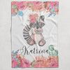 Floral Personalized Blanket for Babies and Kids