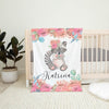 Floral Personalized Blanket for Babies and Kids