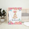 Flower Personalized Blanket for Babies and Kids