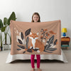 Fox personalized blanket for newborn and kids - Fox in Bloom