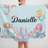 Mermaid Personalized Blanket for Babies and Kids