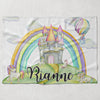 Rainbow Personalized Blanket for Babies and Kids