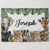 Safari Personalized Blanket for Babies and Kids