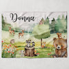 Woodland Personalized Blanket for Babies and Kids