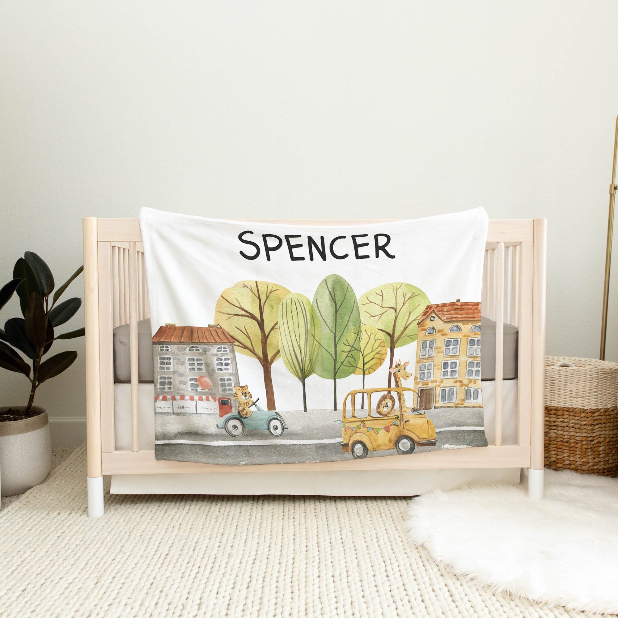 Whimsical Personalized Blanket for Babies and Kids