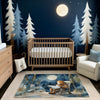 Kids and Nursery Bear Area Rug - Bear’s Moonlit Tales