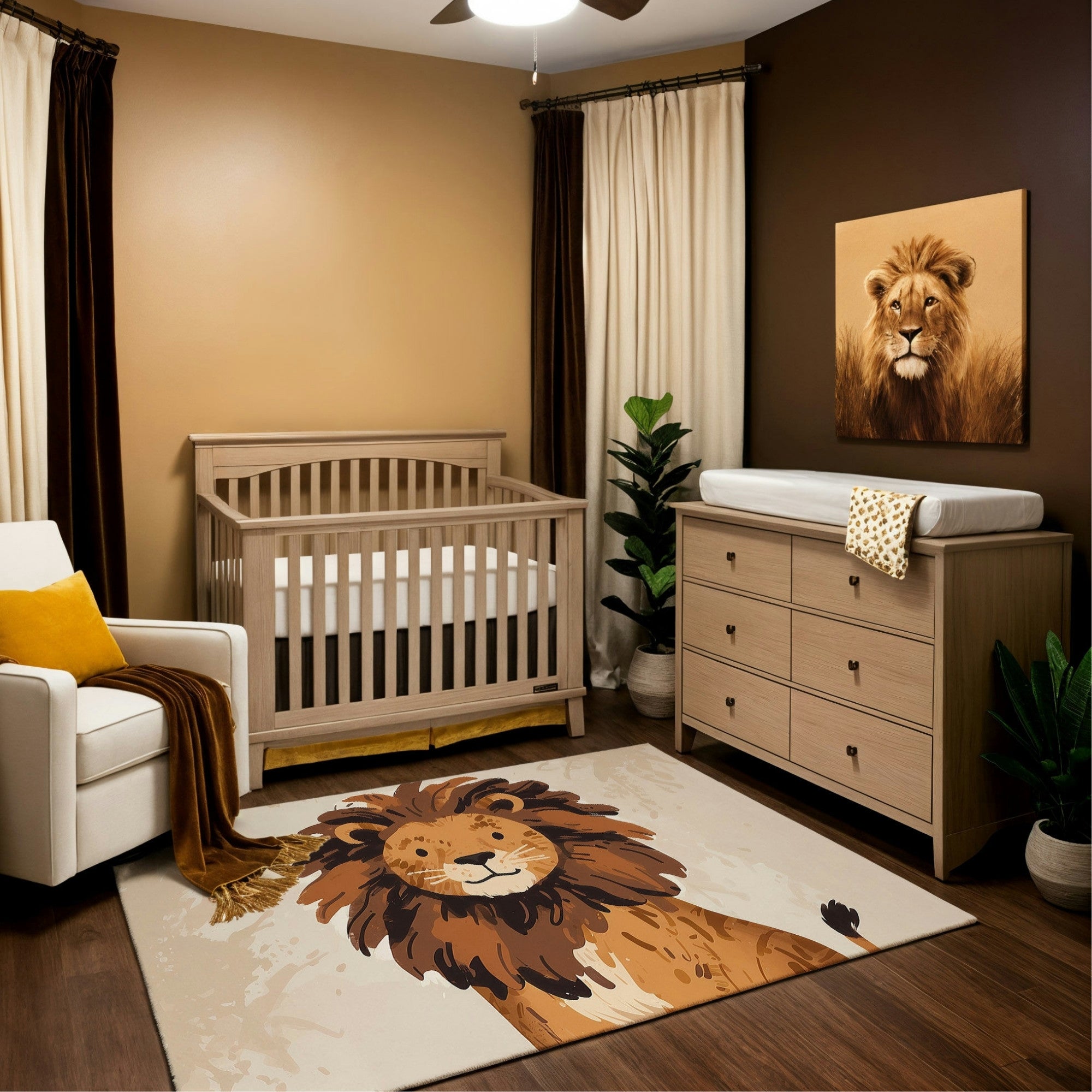 Kids and Nursery Lion Rug - Majestic Mane