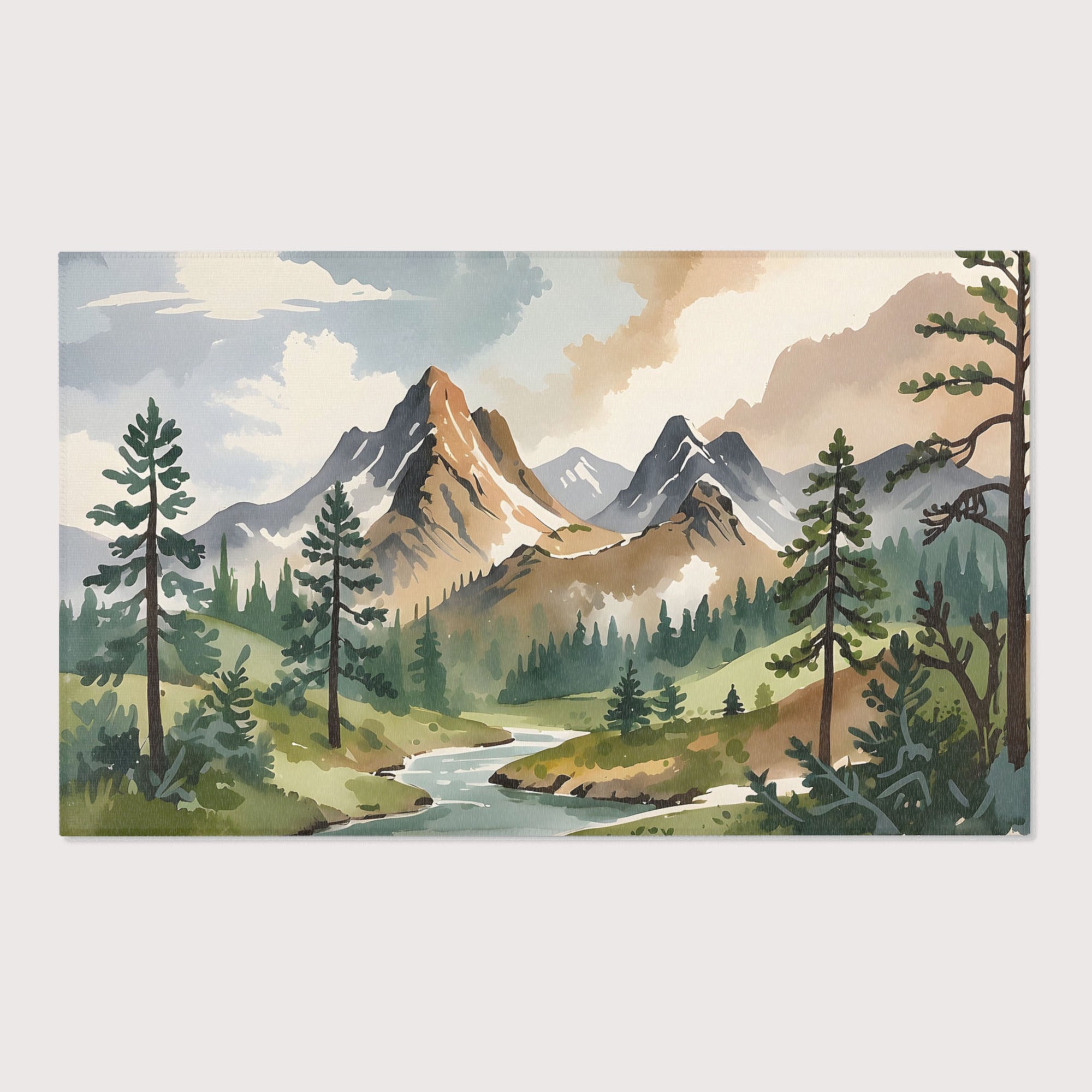 Kids and Nursery Mountain Area Rug - Peaks and Pines