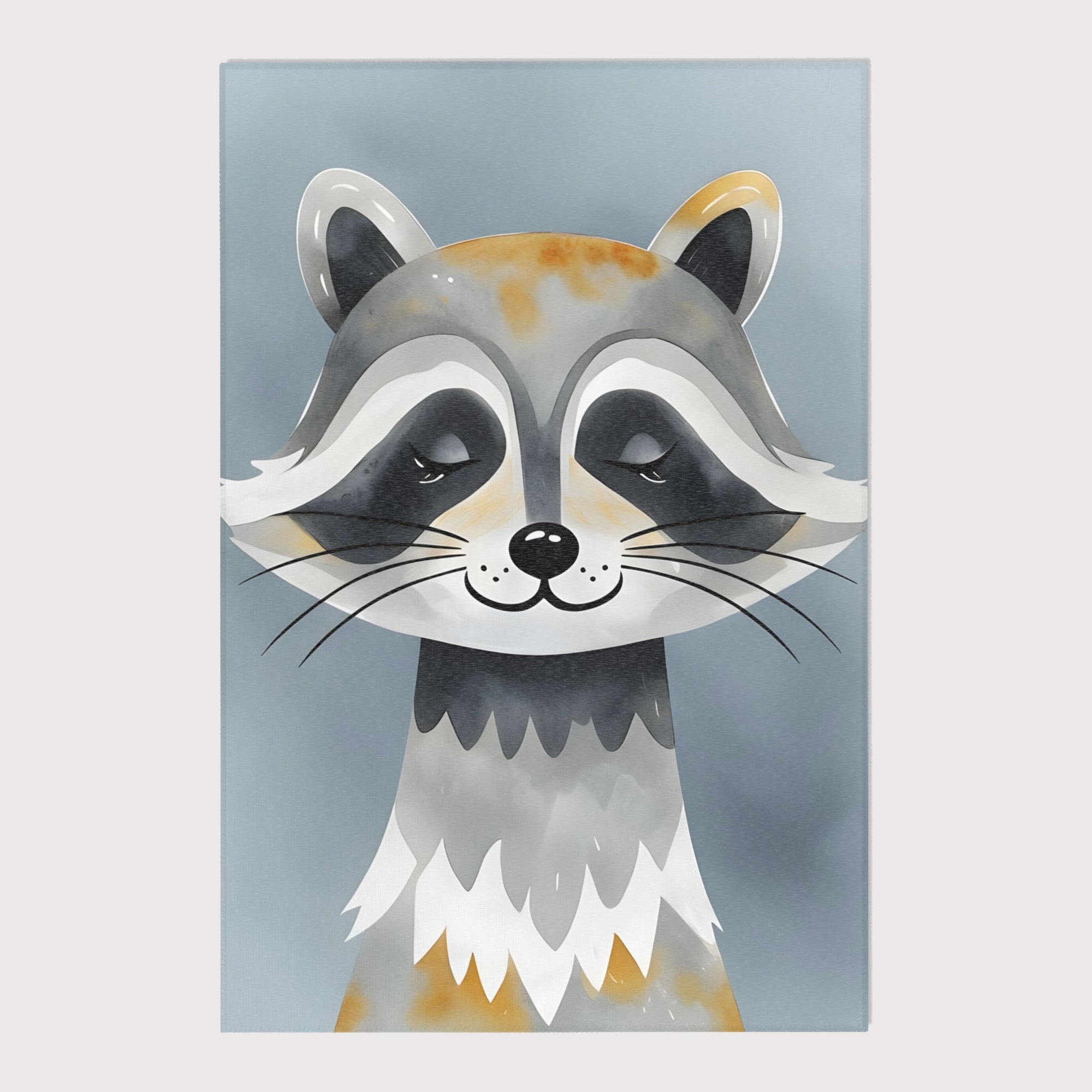 Kids and Nursery Raccoon Rug - Rocky Raccoon