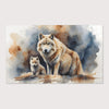 Kids and Nursery Wolf Area Rug - Winter Wolves