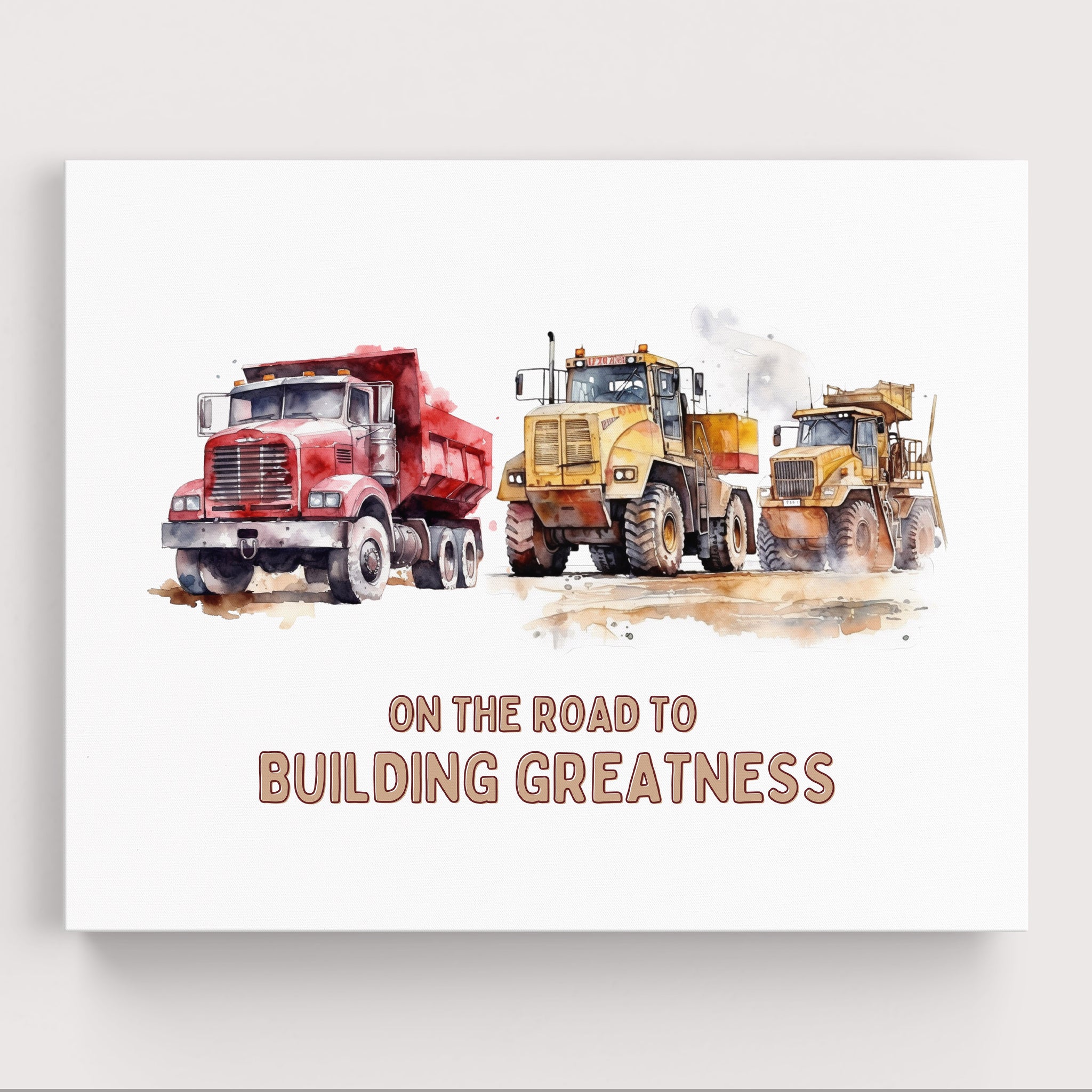 Positive Affirmations Construction Truck Wall Art