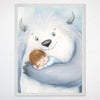 Affectionate Arctic Monster Wall Art for Nursery, Playroom or Kids Bedrooms - Cute Yeti Hug Decor - Dream Guardian