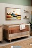 Abstract Mountain Wall Art for Nursery, Playroom or Kids Bedrooms - Minimalist Landscape & Warm Earth Tones Decor - Painted Peaks