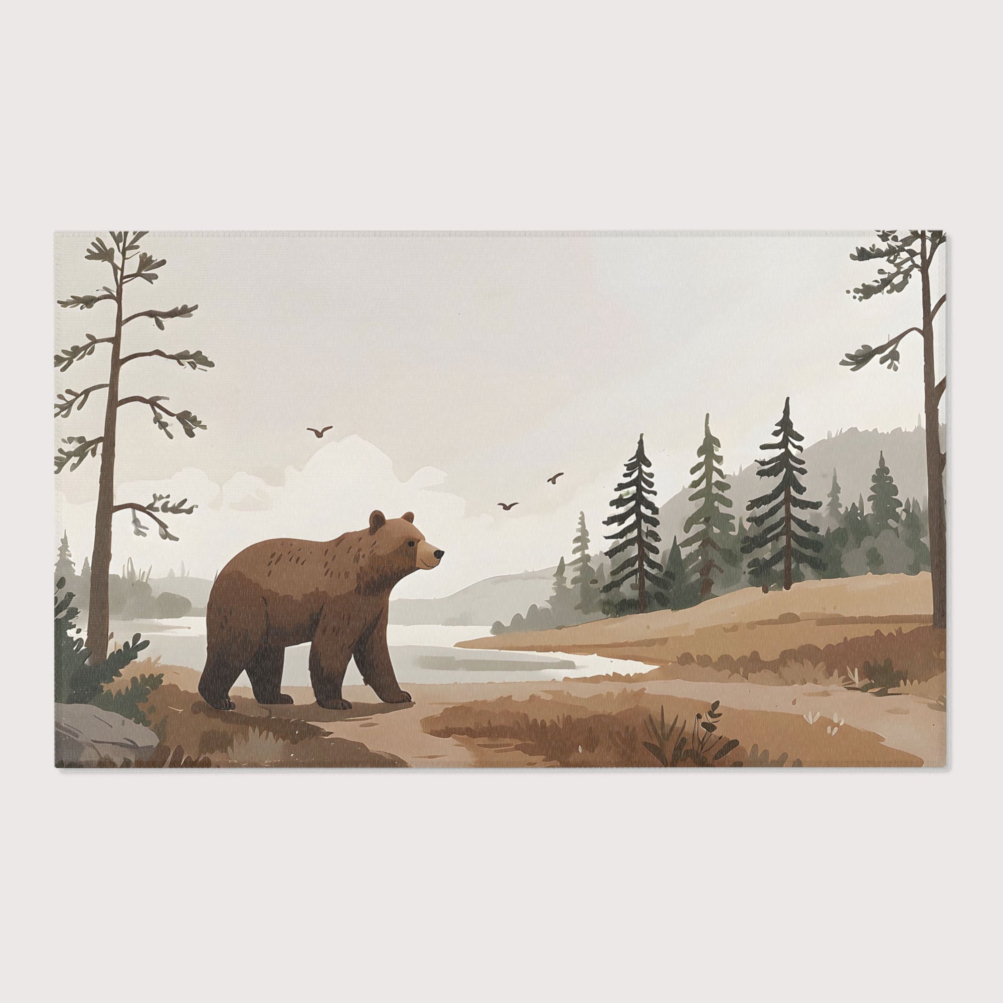 Nursery and Kids Bear Rug - Wilderness Wanderer