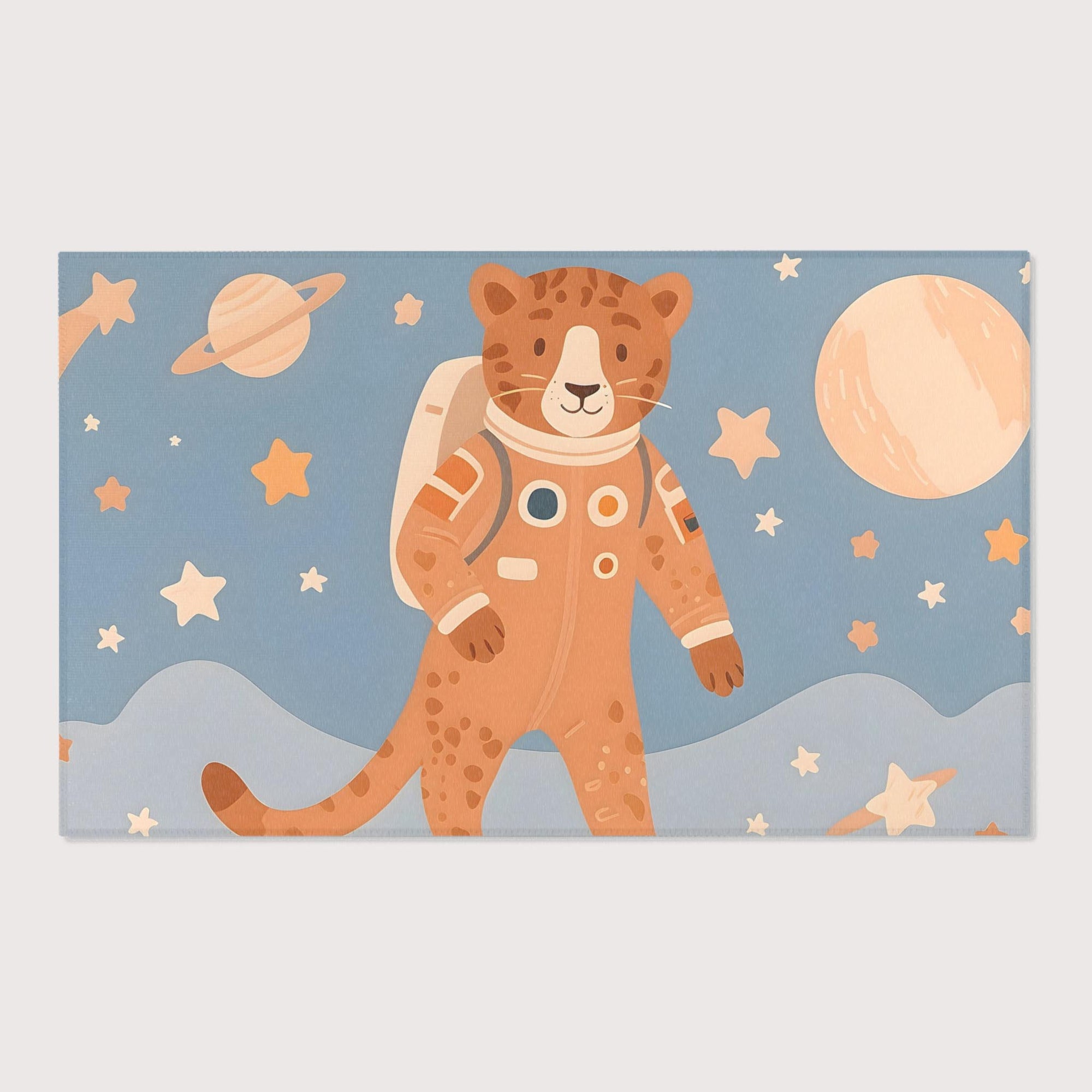 Nursery and Kids Cheetah Area Rug - Cosmic Cheetah