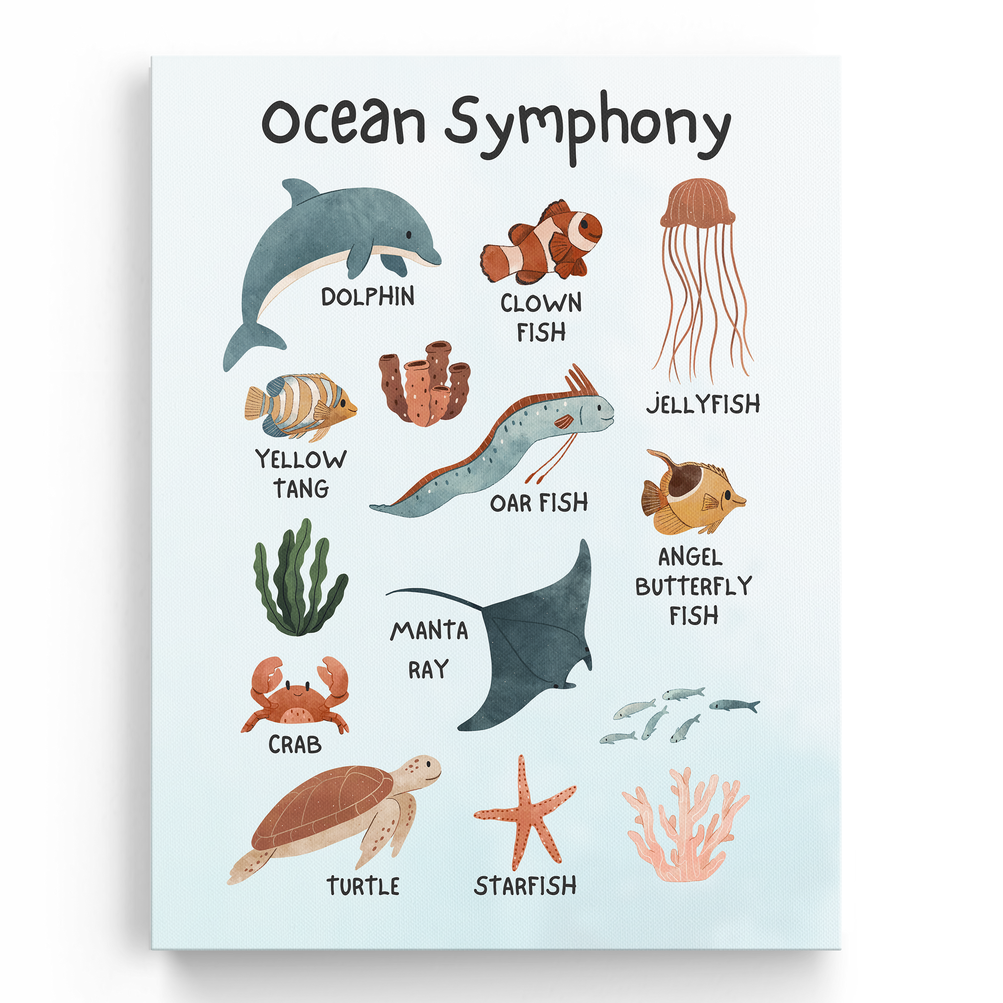 Educational Sea Animals Wall Art