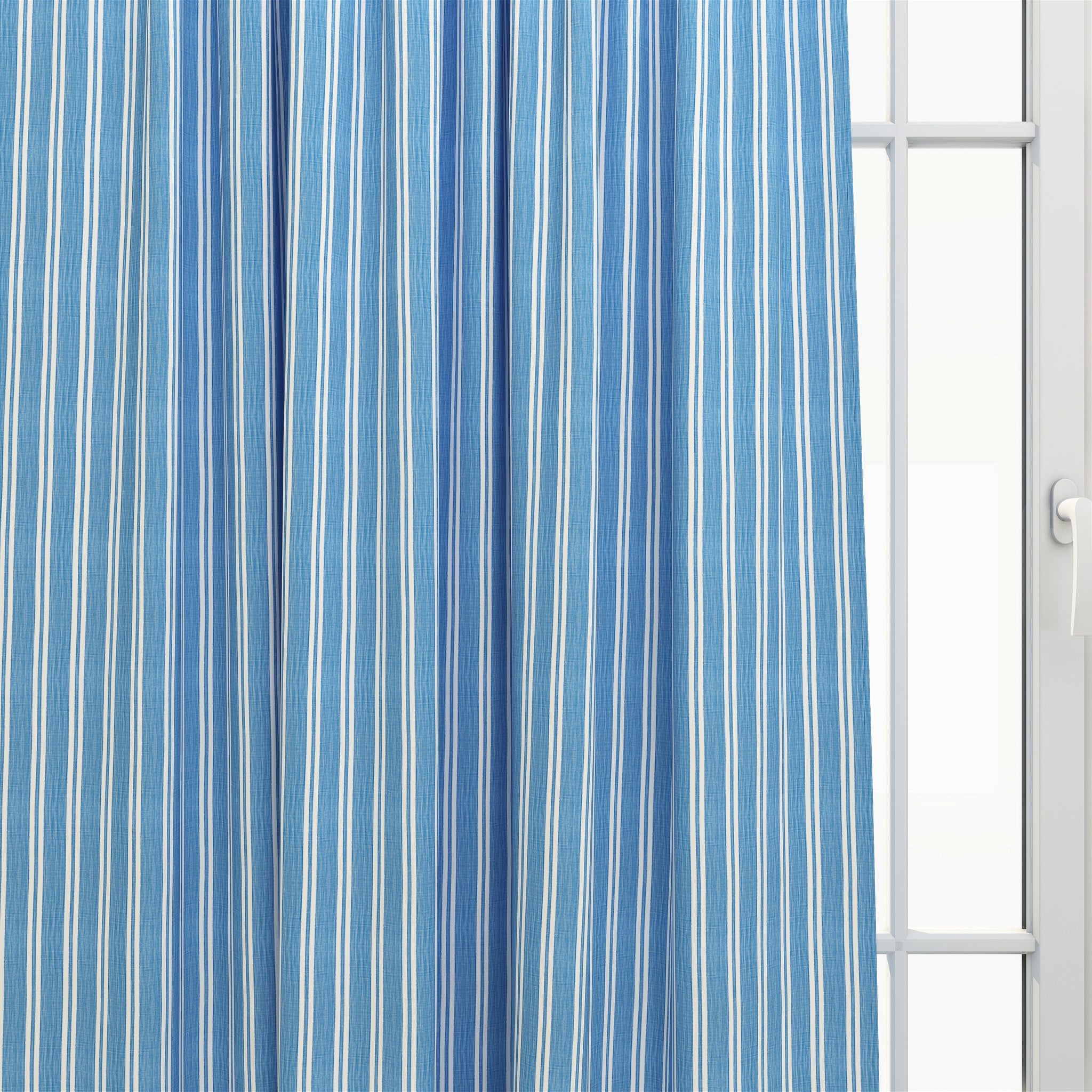 Parker Courtyard Blue Kids Curtains