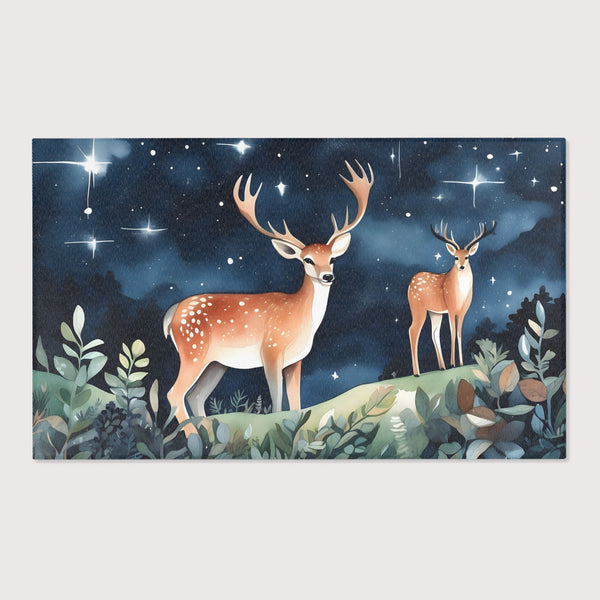 Deer Area Rug for Nursery and Kids Rooms - Celestial Stag Watch