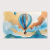 Nursery and Kids Hot Air Balloon Area Rug - Balloon Over Bluffs