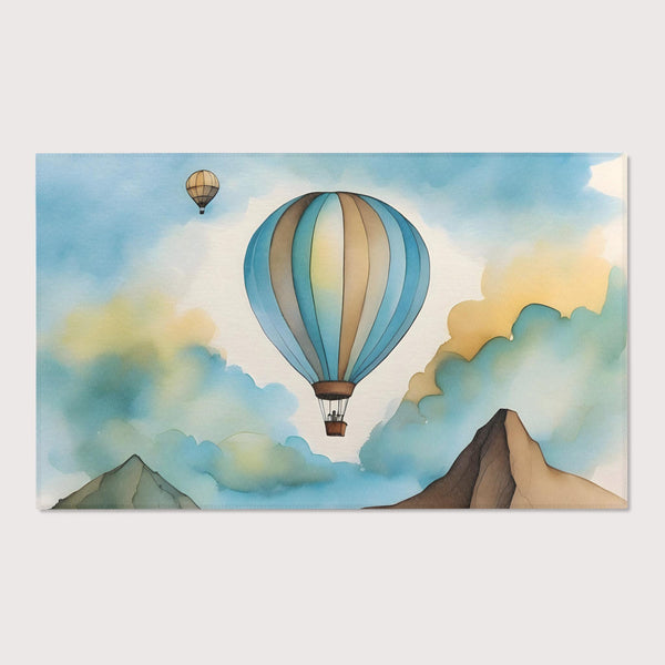 Hot Air Balloon Rug for Nursery and Kids Rooms - Lofty Balloon Lift