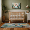 Hot Air Balloon Rug for Nursery and Kids Rooms - Lofty Balloon Lift