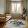 Construction Area Rug for Nursery and Kids Rooms - Sunny Side Tractor