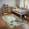 Hot Air Balloon Area Rug for Kids and Nursery Rooms - Cottontail Cloud Tour