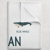 Whales Personalized Blanket for Babies and Kids