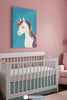 Rainbow Unicorn Wall Art for Nursery, Playroom or Kids Bedrooms - Colorful Whimsical Fantasy Decor - Candy Horn