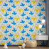 Bird Themed Wallpaper for Nursery and Kids Rooms - Skyward Blossoms