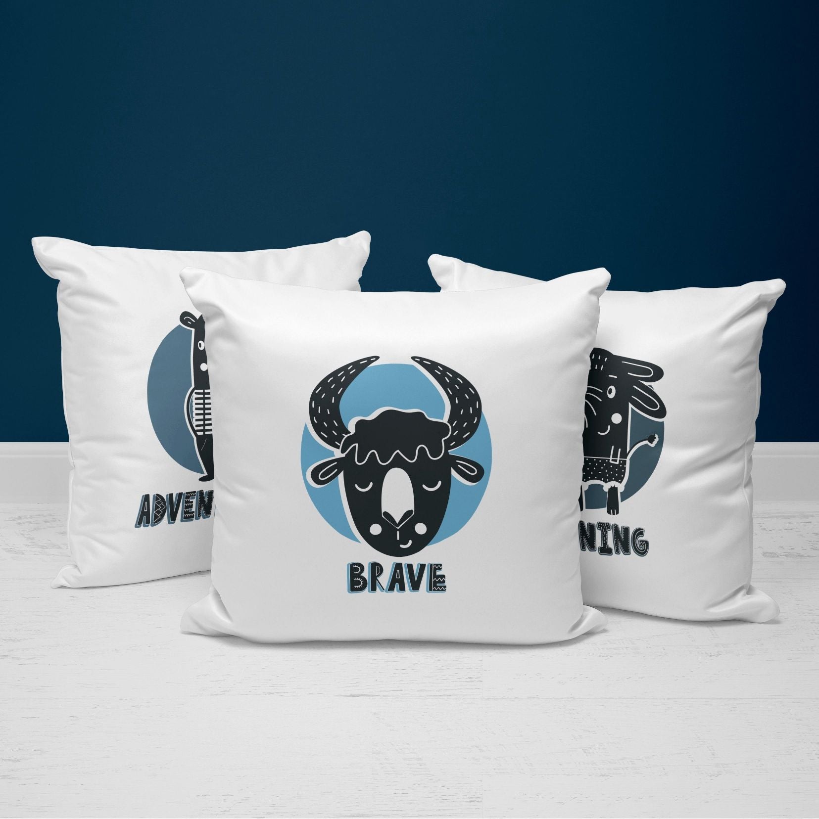 Animals Throw Pillows | Set of 3 | Collection: Animal Inspiration | For Nurseries & Kid's Rooms