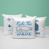 Nautical Throw Pillows | Set of 3 | Collection: Ride the Waves | For Nurseries & Kid's Rooms