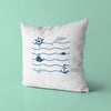 Nautical Throw Pillows | Set of 3 | Collection: Ride the Waves | For Nurseries & Kid's Rooms