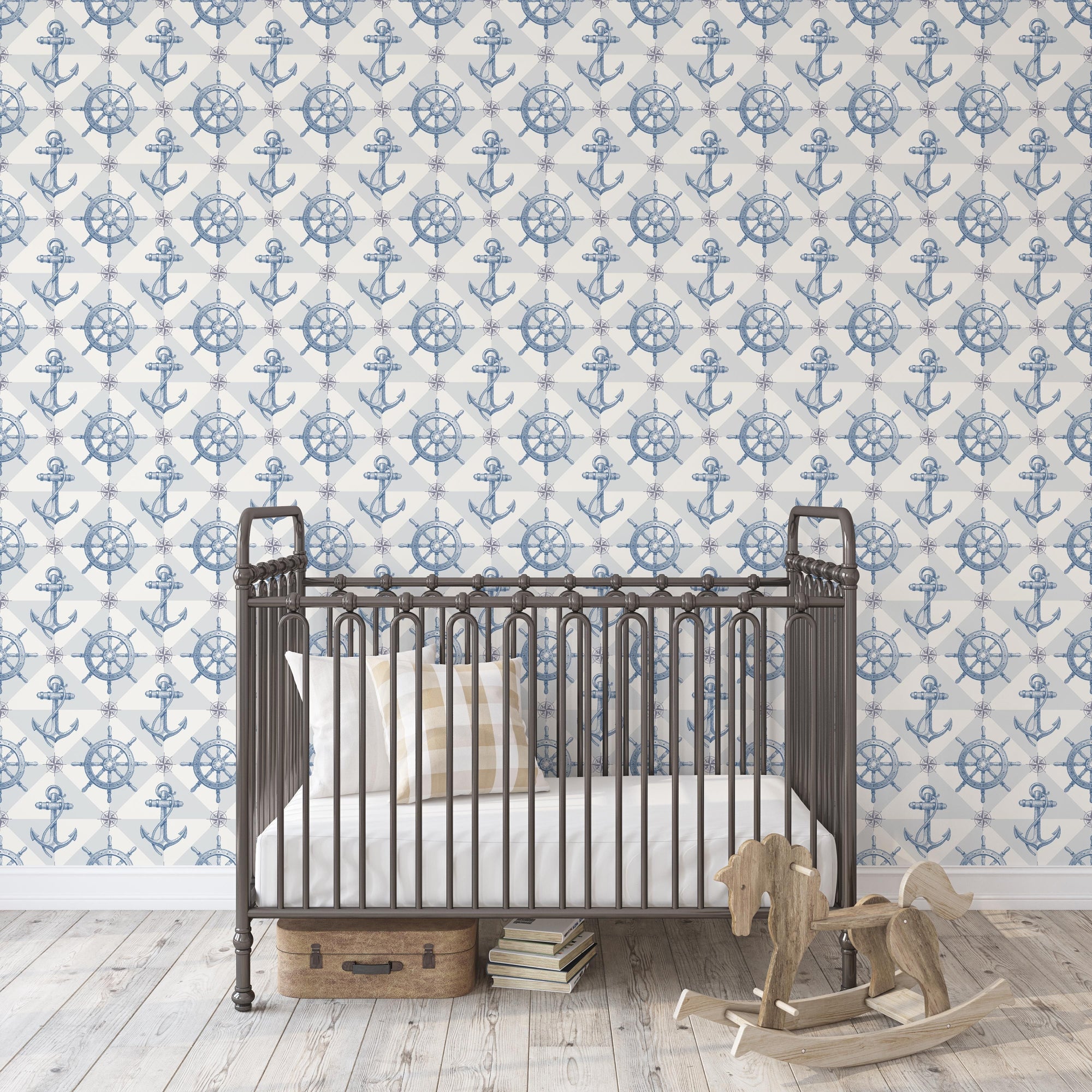 Kids and Nursery Nautical Wallpaper - Ahoy Sailor