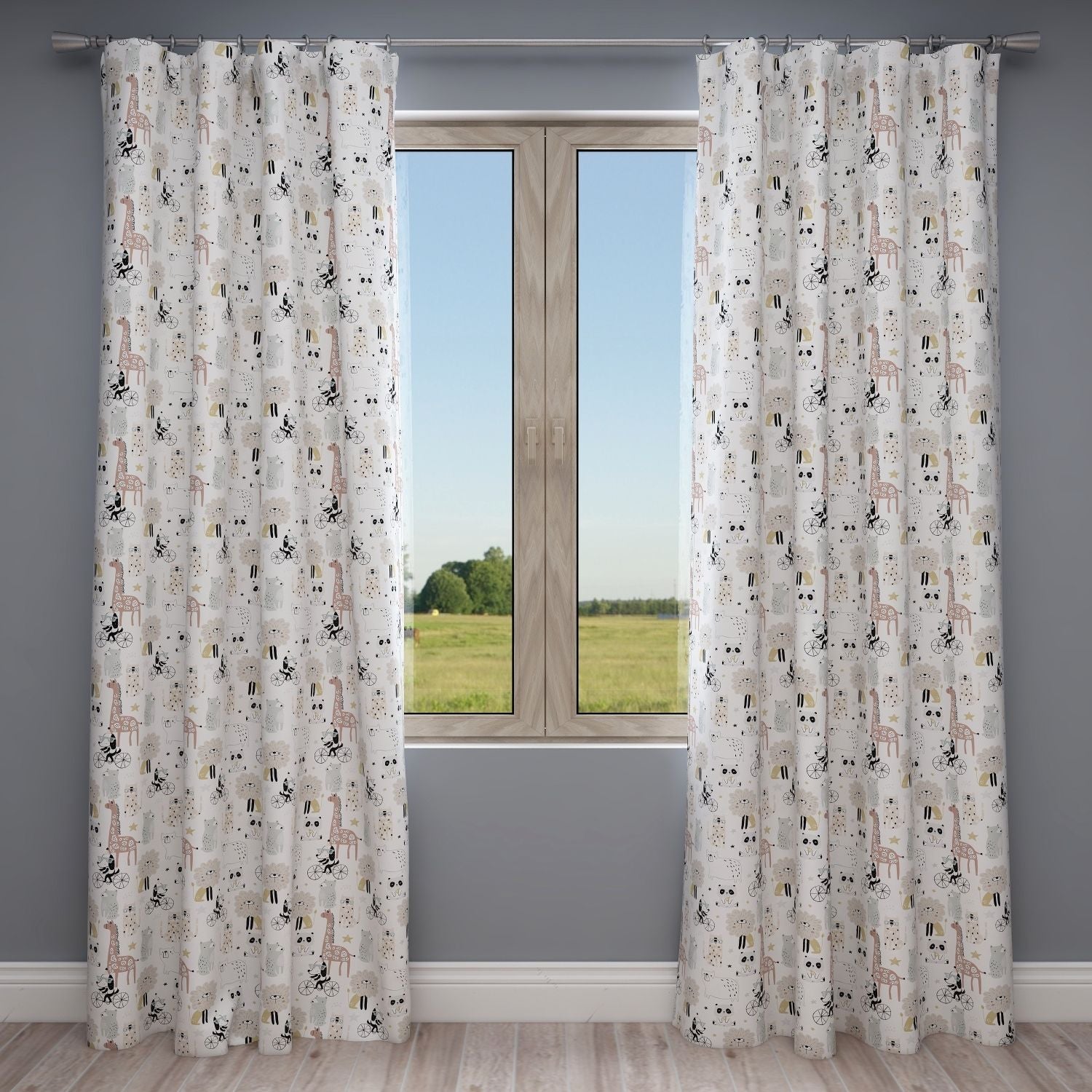 Animal Kids & Nursery Blackout Curtains - Animal Parade