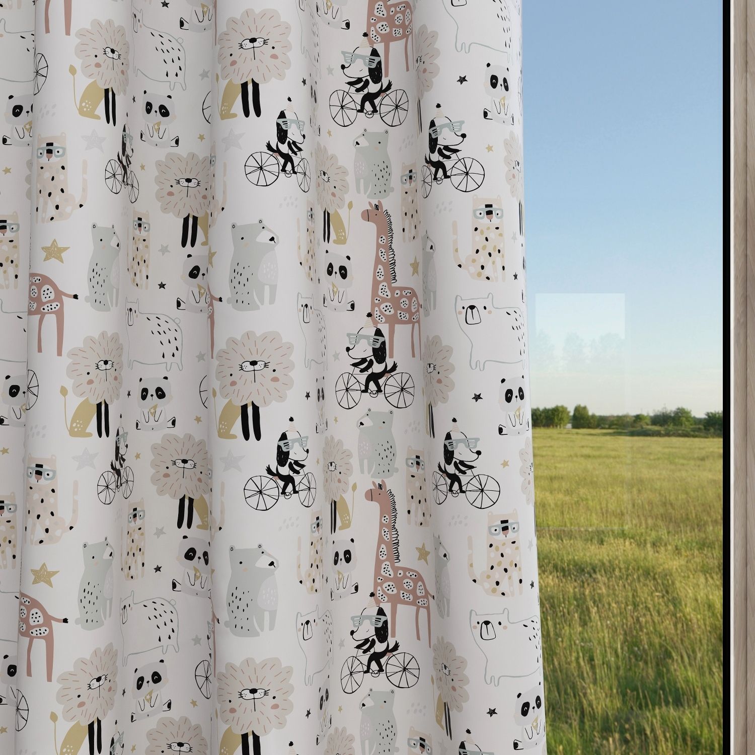 Animal Kids & Nursery Blackout Curtains - Animal Parade