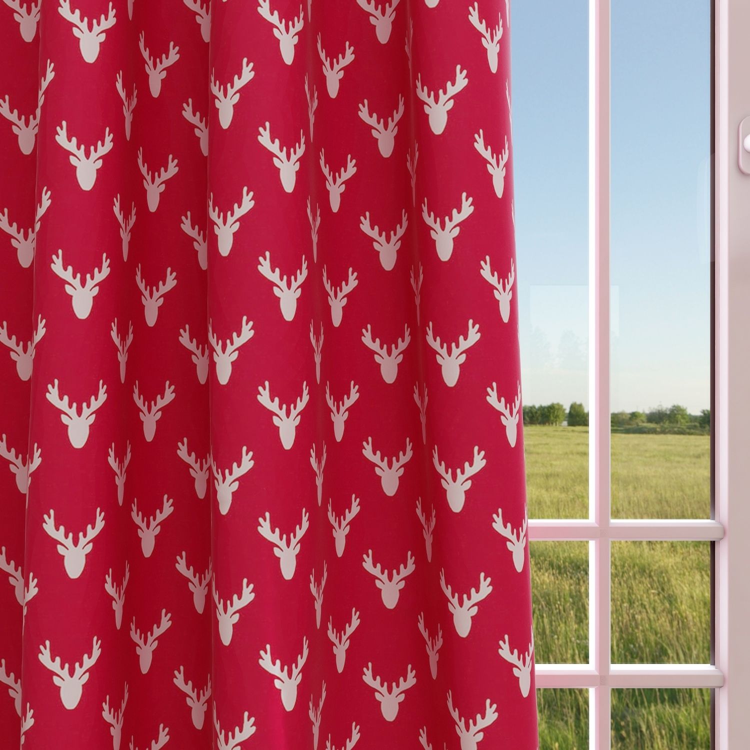 Antlers Lipstick Kids Curtains