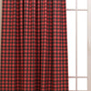 Buffalo Check Red/Black Slub Canvas Kids Curtain