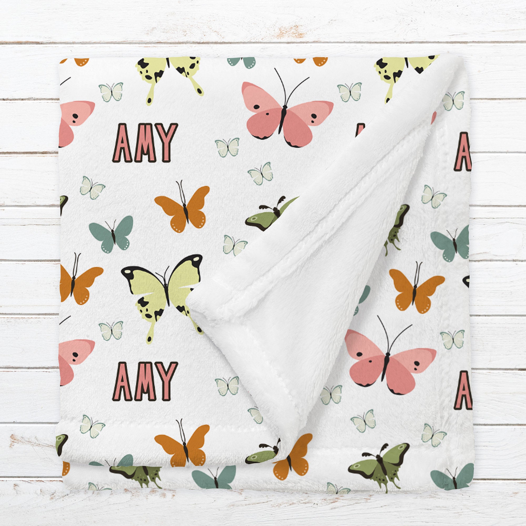 Personalized Butterfly Blanket for Babies, Toddlers and Kids - Field of Beauty