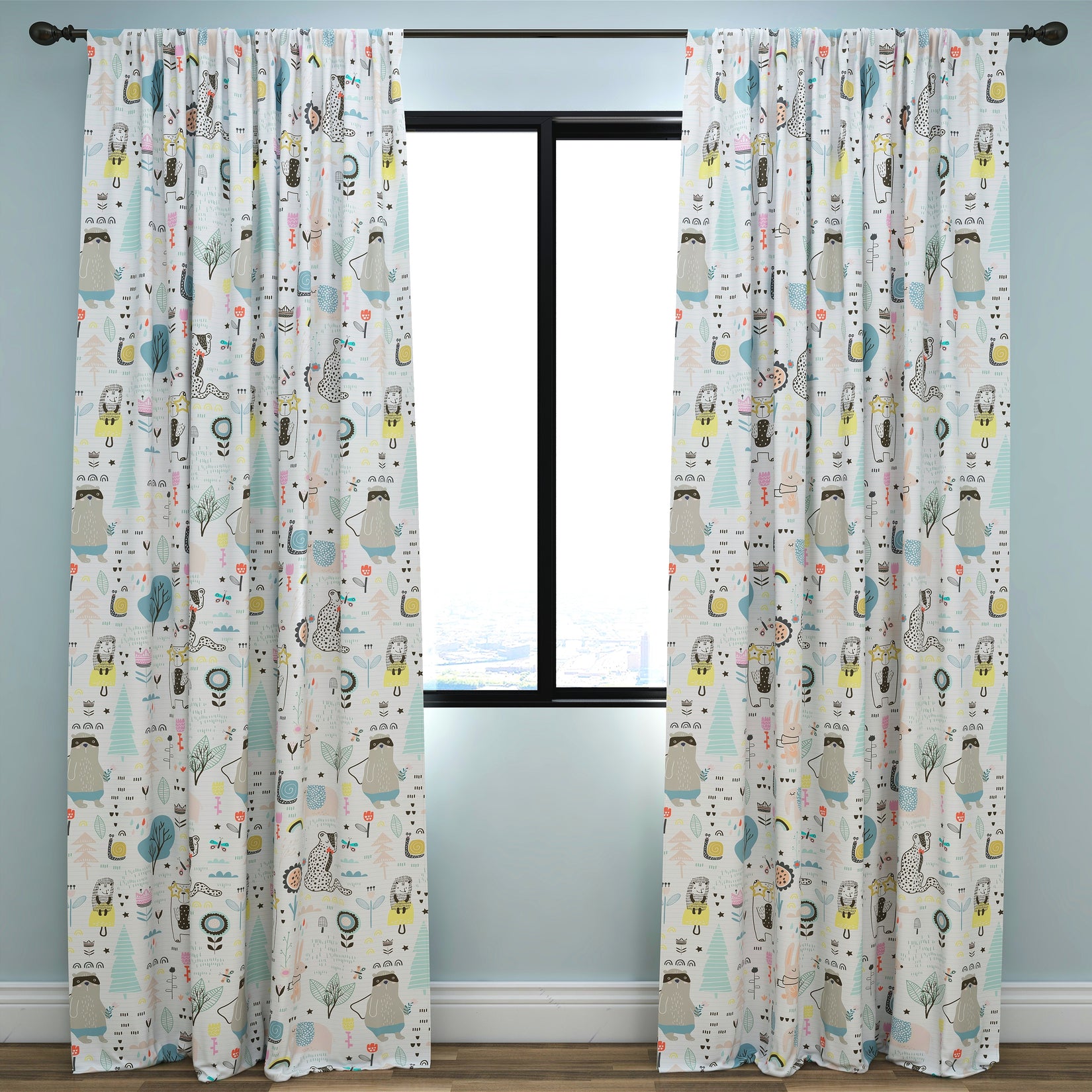 Animals Kids & Nursery Blackout Curtains - Woodland Garden