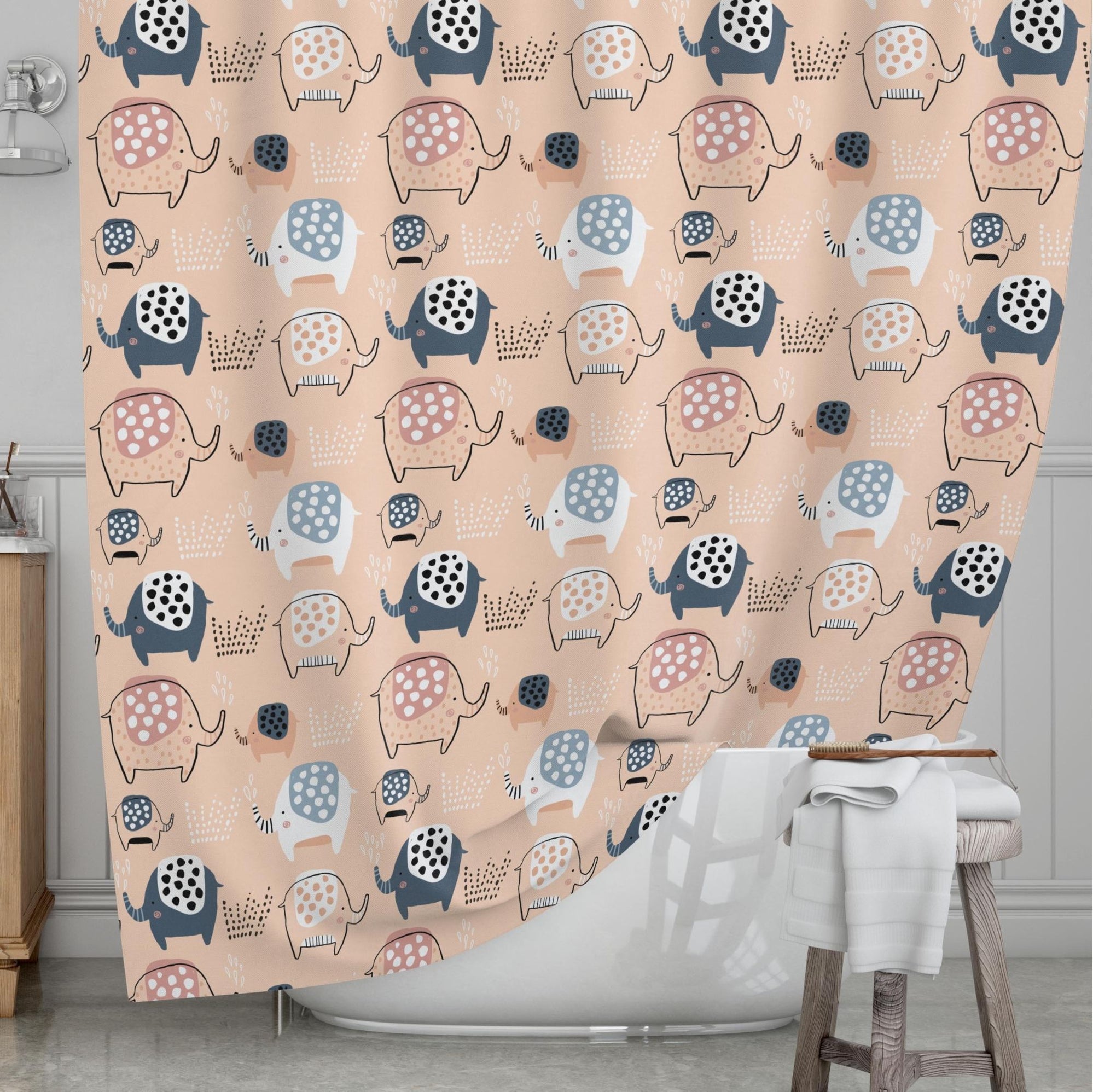 Elephant Kids' Shower Curtains - Elephant Frenzy