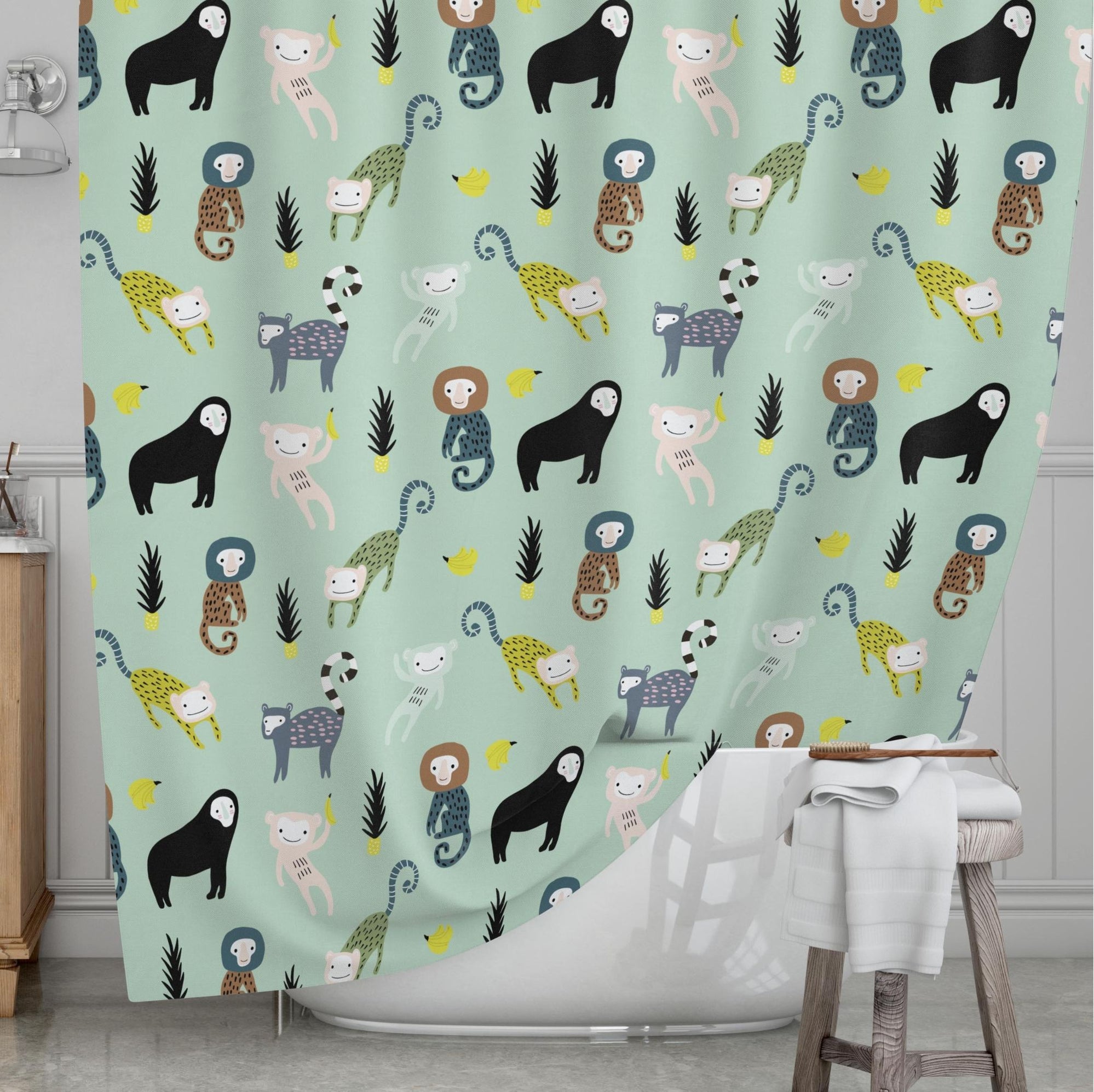 Monkeys Kids' Shower Curtains - Monkey Business