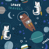 Space Kids & Nursery Blackout Curtains - Infinite Pawsibilities